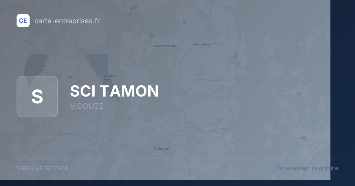 SCI TAMON — 482652666 — fiche entreprise
