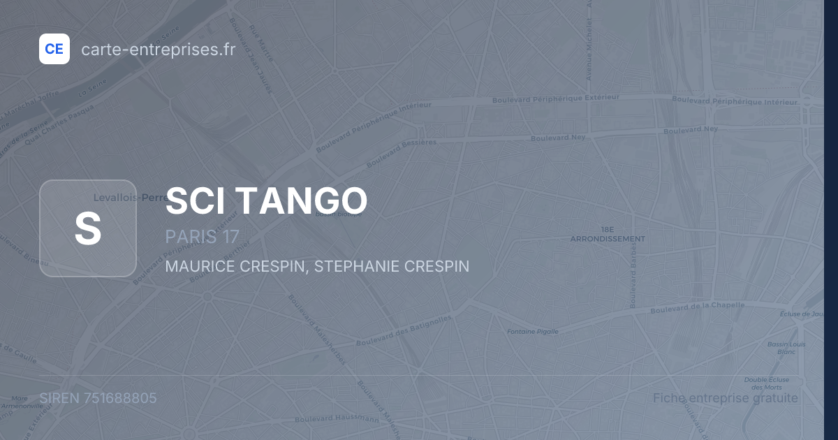 SCI TANGO — 751688805 — fiche entreprise