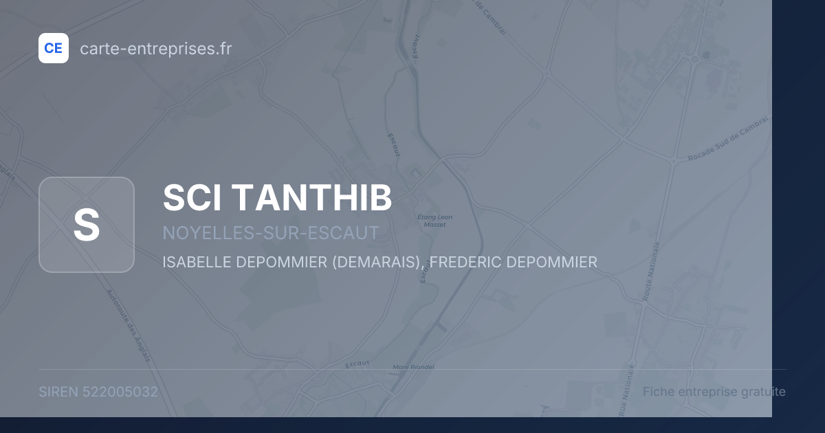 SCI TANTHIB — 522005032 — fiche entreprise