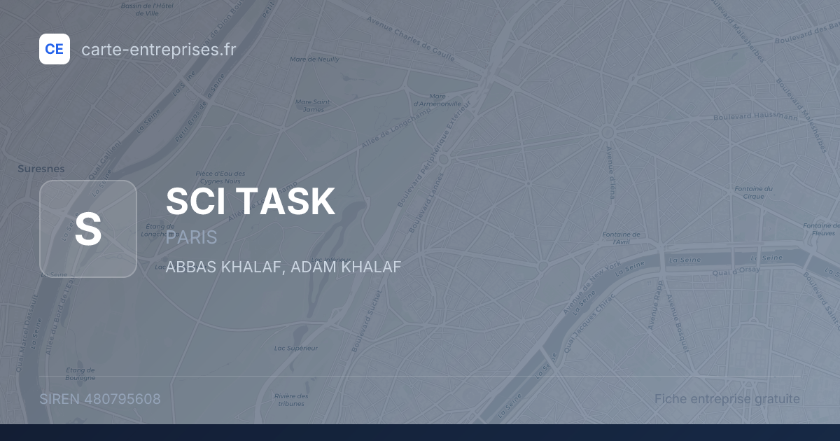 SCI TASK — 480795608 — fiche entreprise