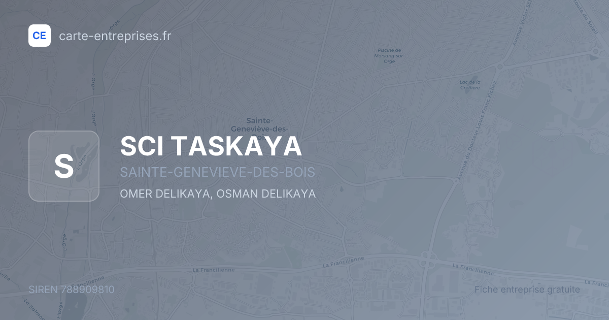 SCI TASKAYA — 788909810 — fiche entreprise