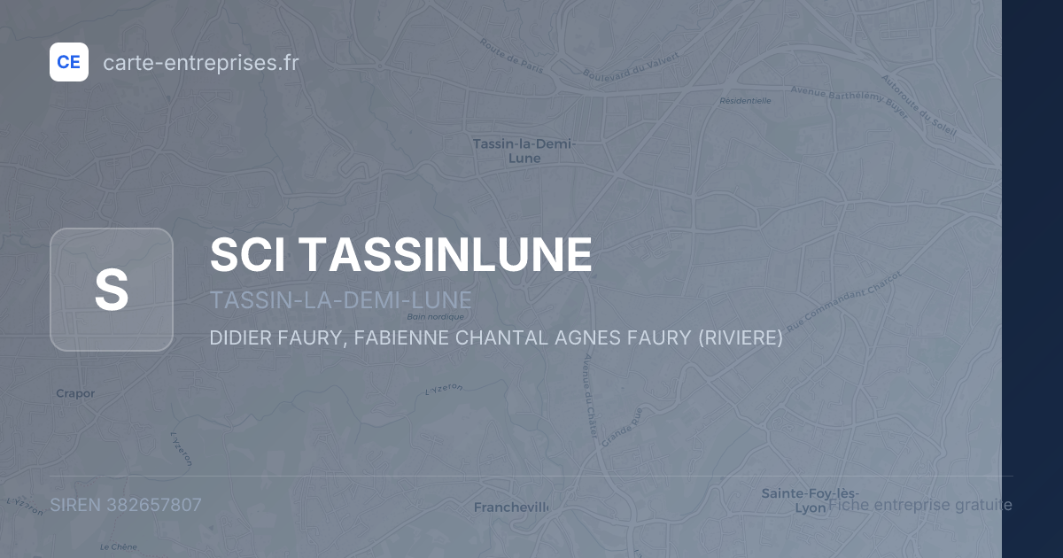 SCI TASSINLUNE — 382657807 — fiche entreprise