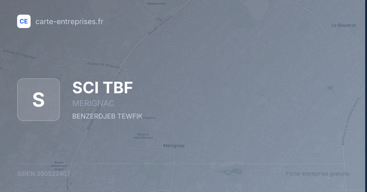 SCI TBF — 390522407 — fiche entreprise