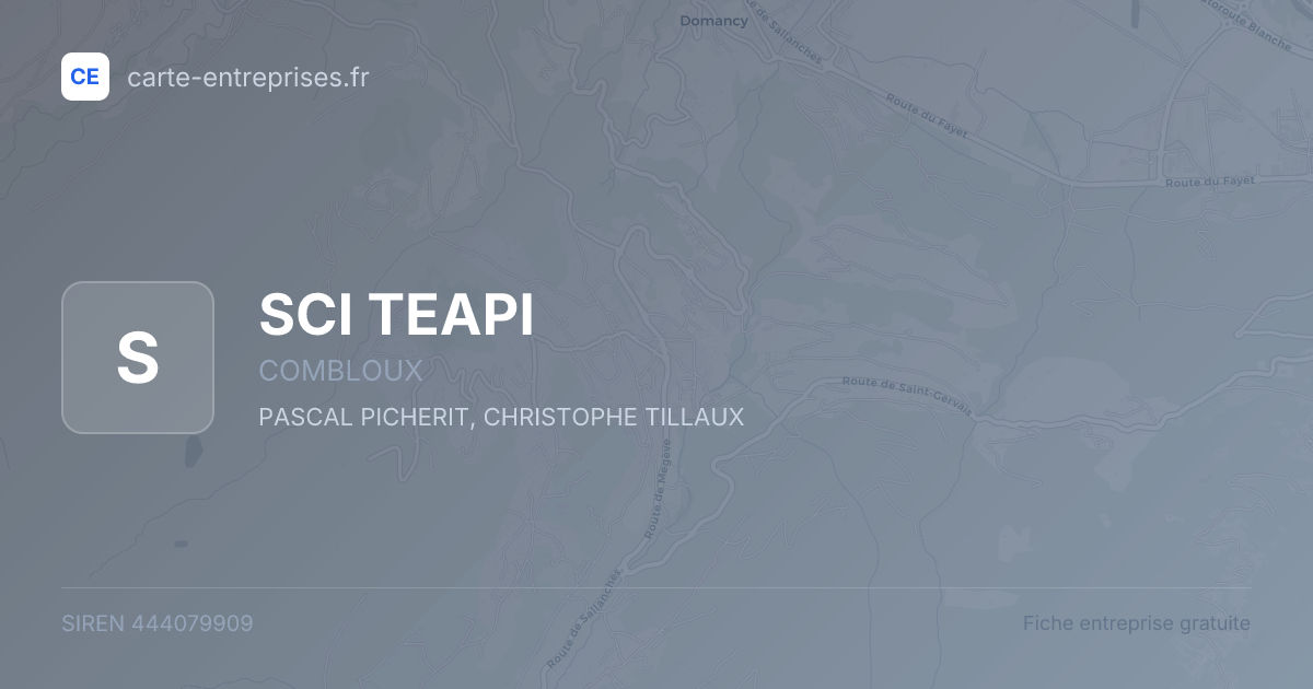 SCI TEAPI — 444079909 — fiche entreprise