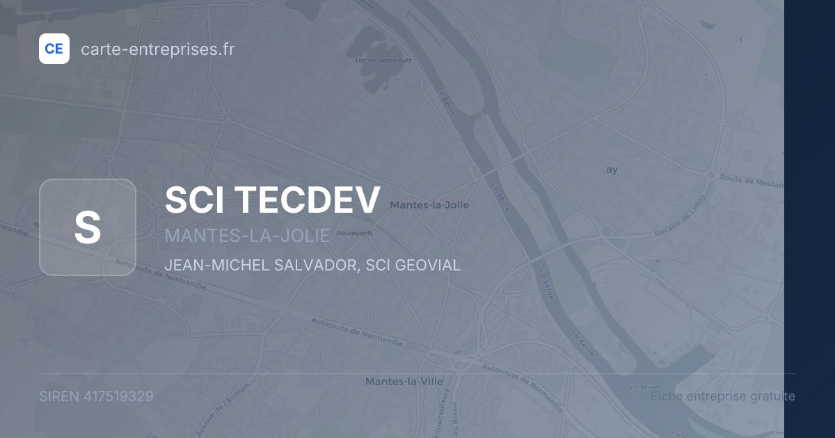 SCI TECDEV — 417519329 — fiche entreprise