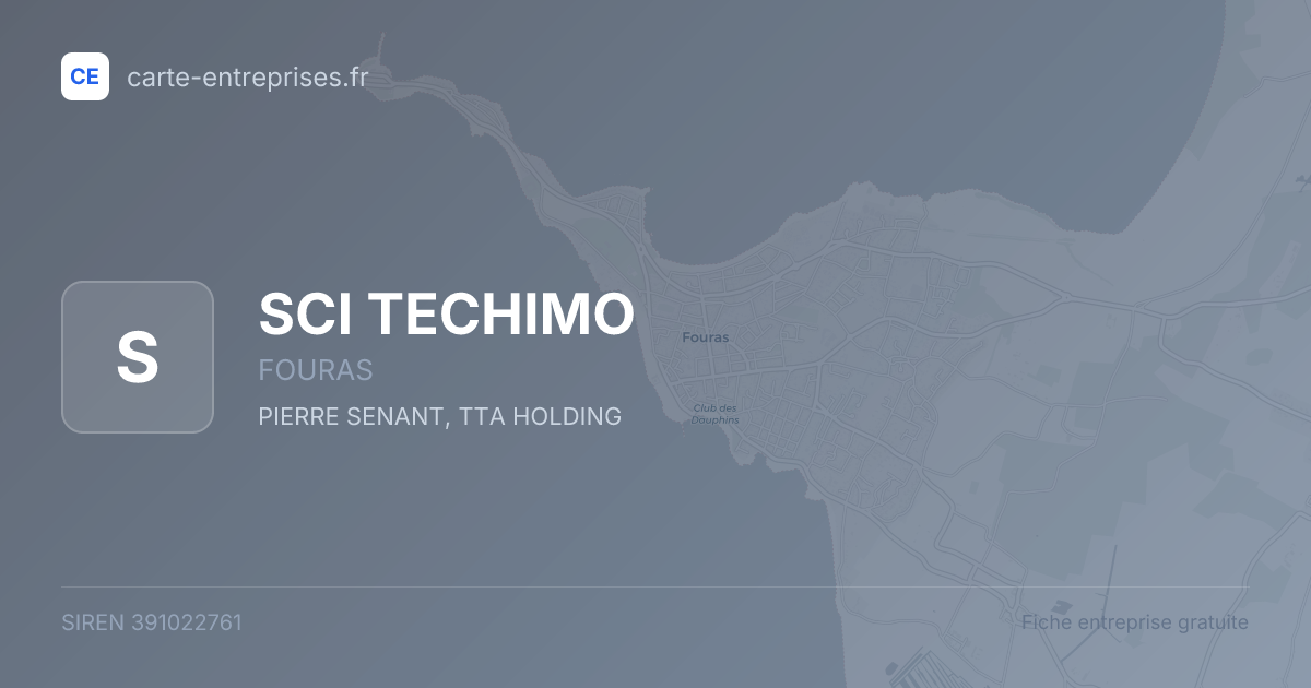 SCI TECHIMO — 391022761 — fiche entreprise