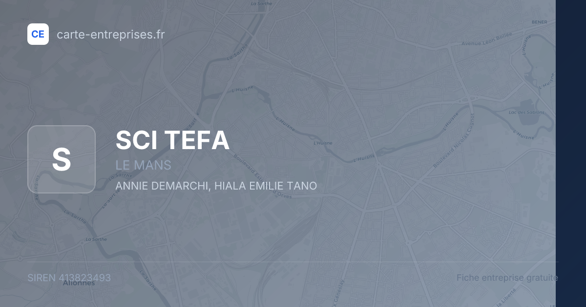 SCI TEFA — 413823493 — fiche entreprise