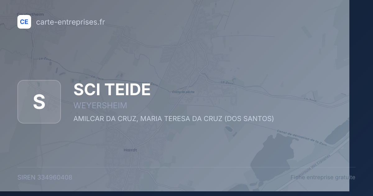 SCI TEIDE — 334960408 — fiche entreprise