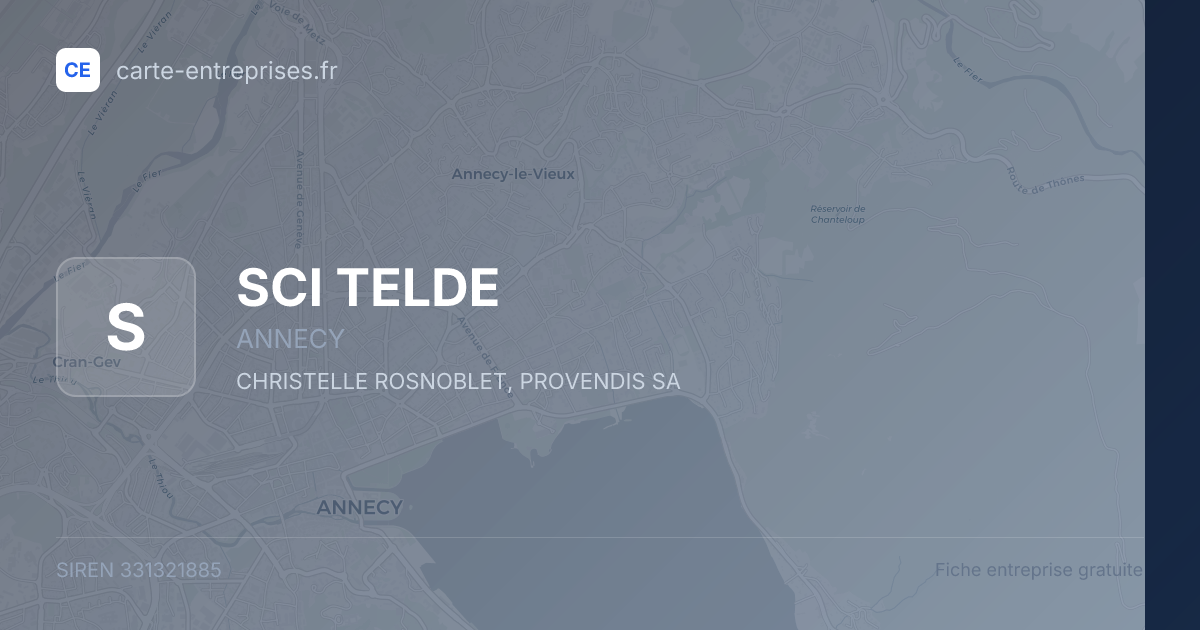 SCI TELDE — 331321885 — fiche entreprise