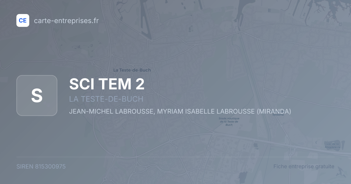 SCI TEM 2 — 815300975 — fiche entreprise