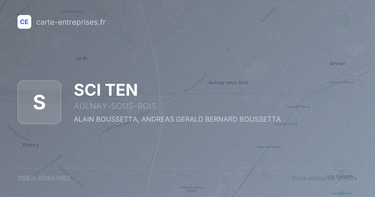 SCI TEN — 451657662 — fiche entreprise