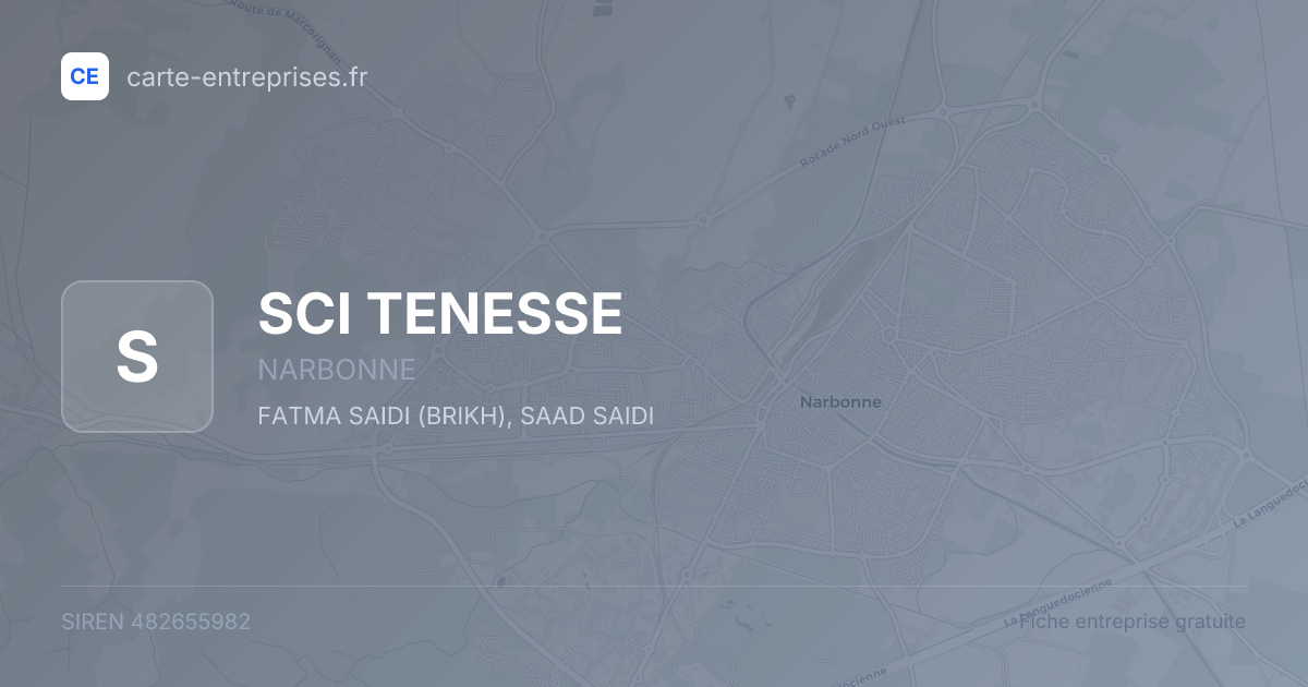 SCI TENESSE — 482655982 — fiche entreprise