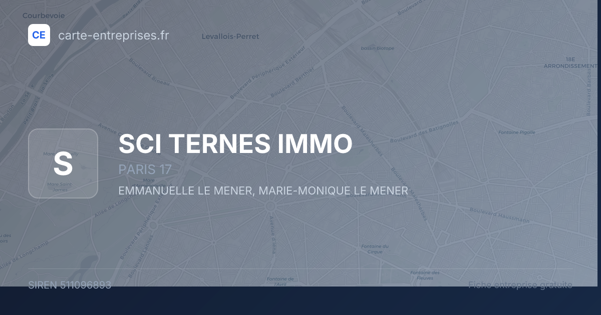SCI TERNES IMMO — 511096893 — fiche entreprise