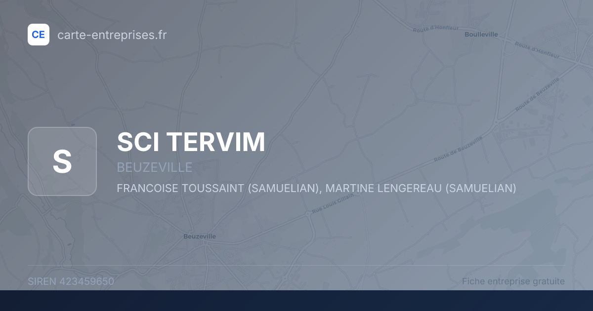 SCI TERVIM — 423459650 — fiche entreprise