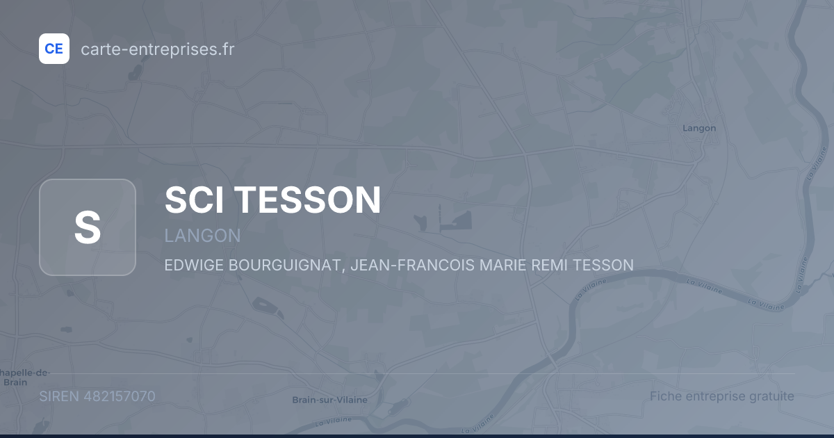 SCI TESSON — 482157070 — fiche entreprise