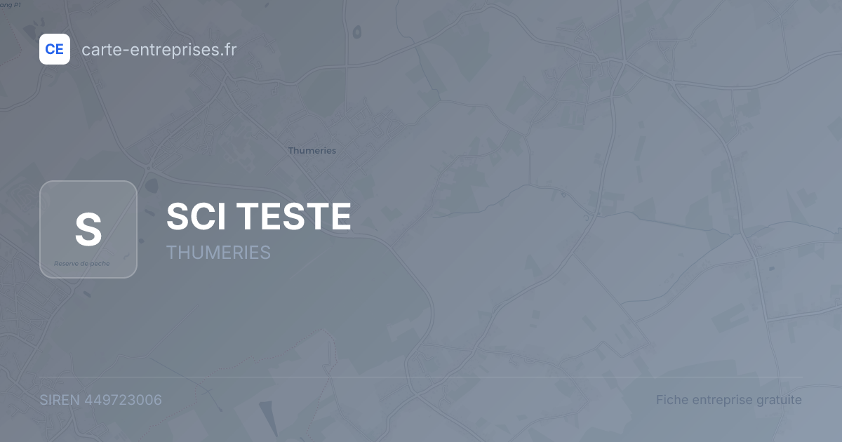 SCI TESTE — 449723006 — fiche entreprise