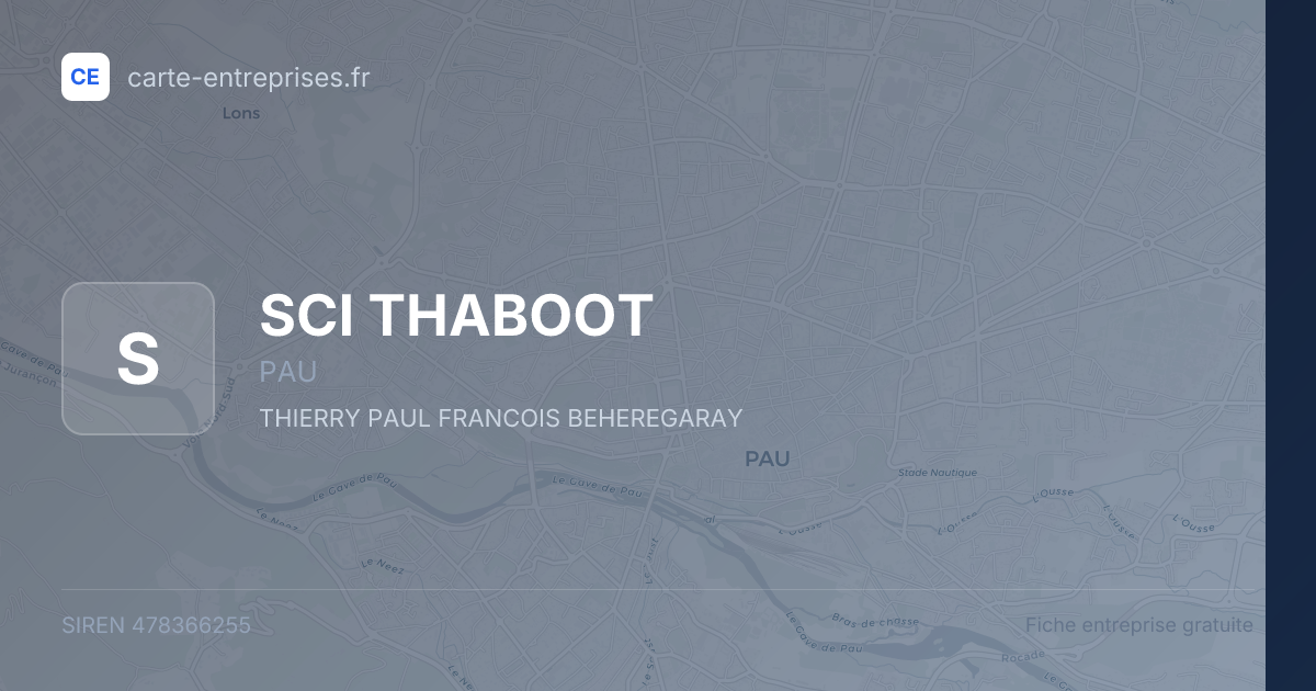 SCI THABOOT — 478366255 — fiche entreprise