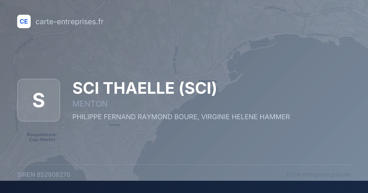 SCI THAELLE (SCI) — 852906270 — fiche entreprise