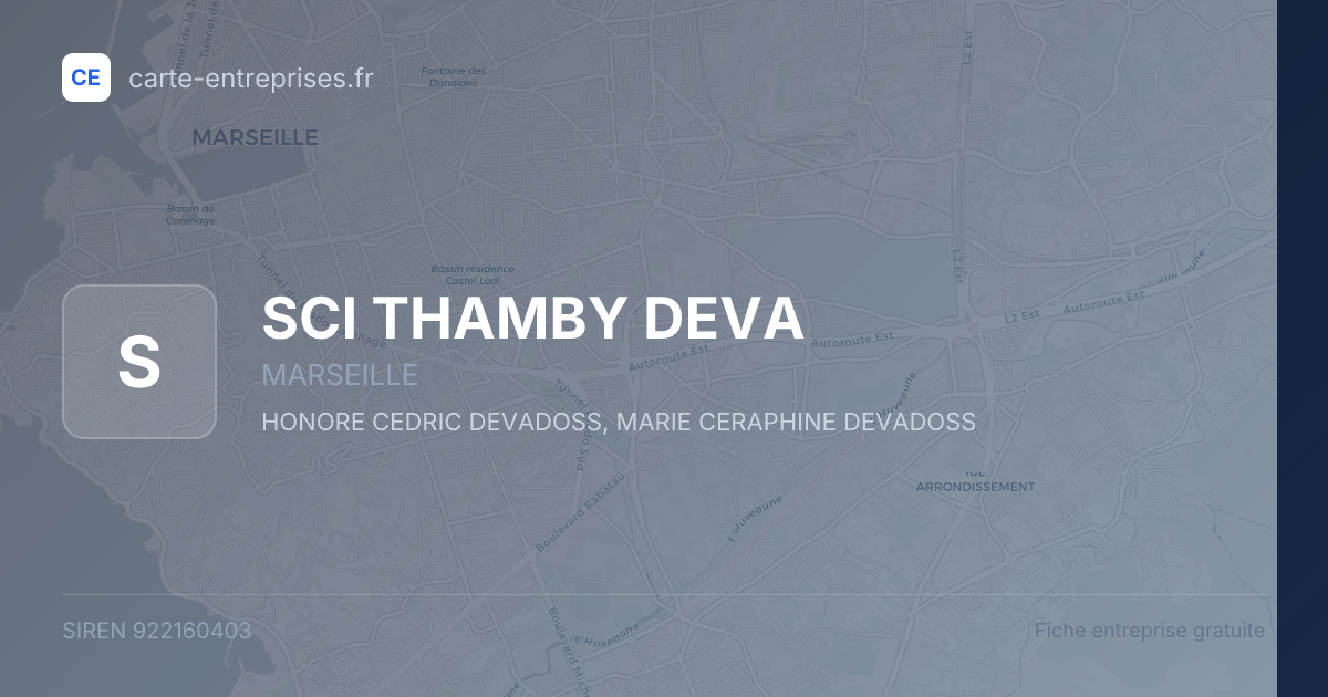 SCI THAMBY DEVA — 922160403 — fiche entreprise