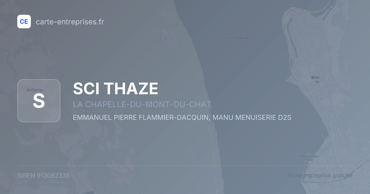 SCI THAZE — 913082335 — fiche entreprise