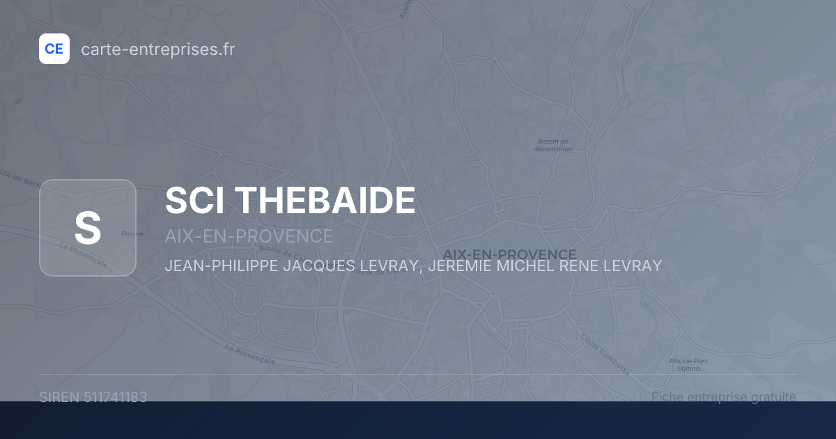 SCI THEBAIDE — 511741183 — fiche entreprise