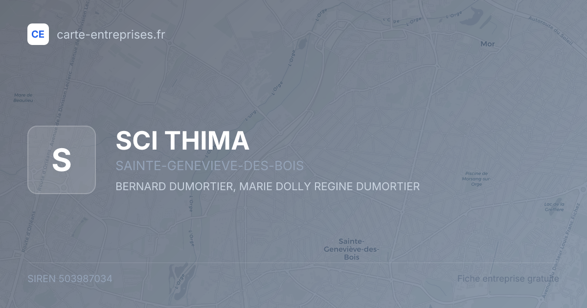 SCI THIMA — 503987034 — fiche entreprise