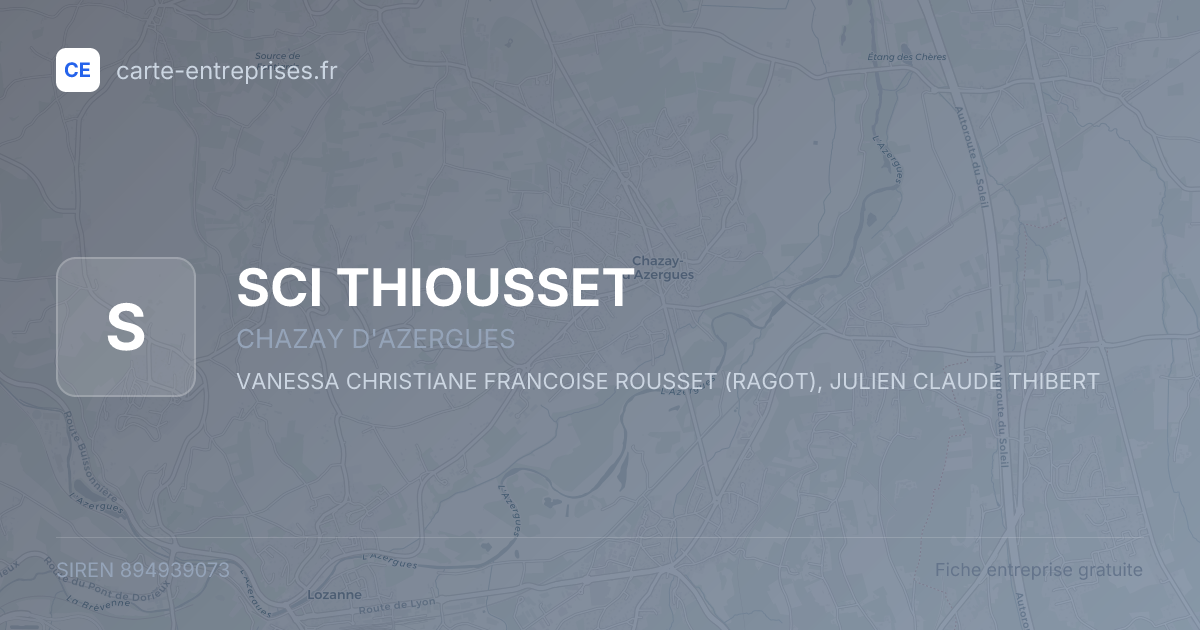SCI THIOUSSET — 894939073 — fiche entreprise