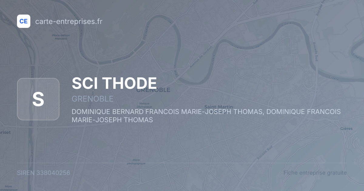 SCI  THODE — 338040256 — fiche entreprise