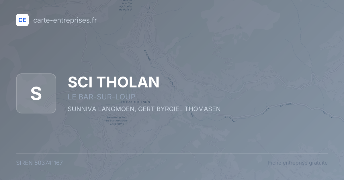SCI THOLAN — 503741167 — fiche entreprise