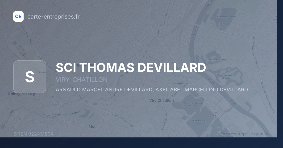 SCI THOMAS DEVILLARD — 922431804 — fiche entreprise