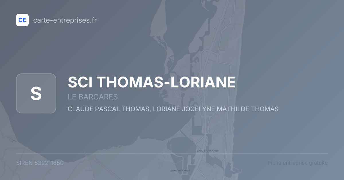 SCI THOMAS-LORIANE — 832211650 — fiche entreprise