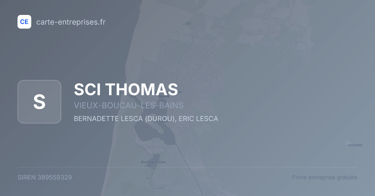 SCI THOMAS — 389559329 — fiche entreprise