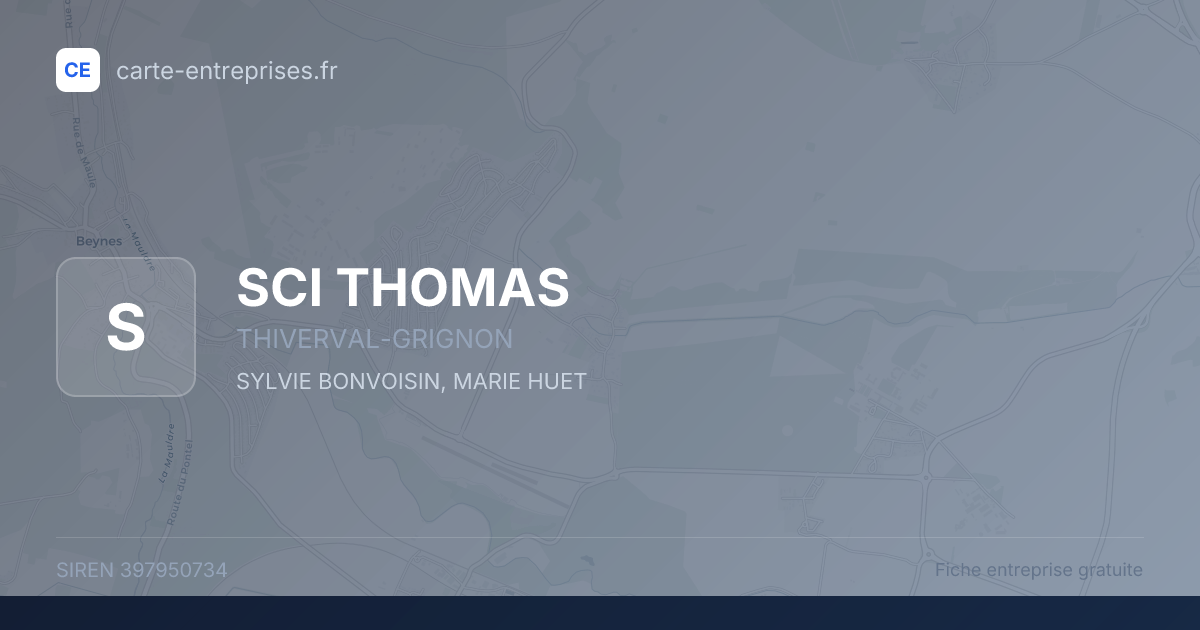 SCI THOMAS — 397950734 — fiche entreprise