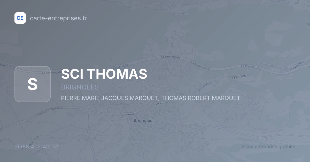 SCI THOMAS — 402140032 — fiche entreprise