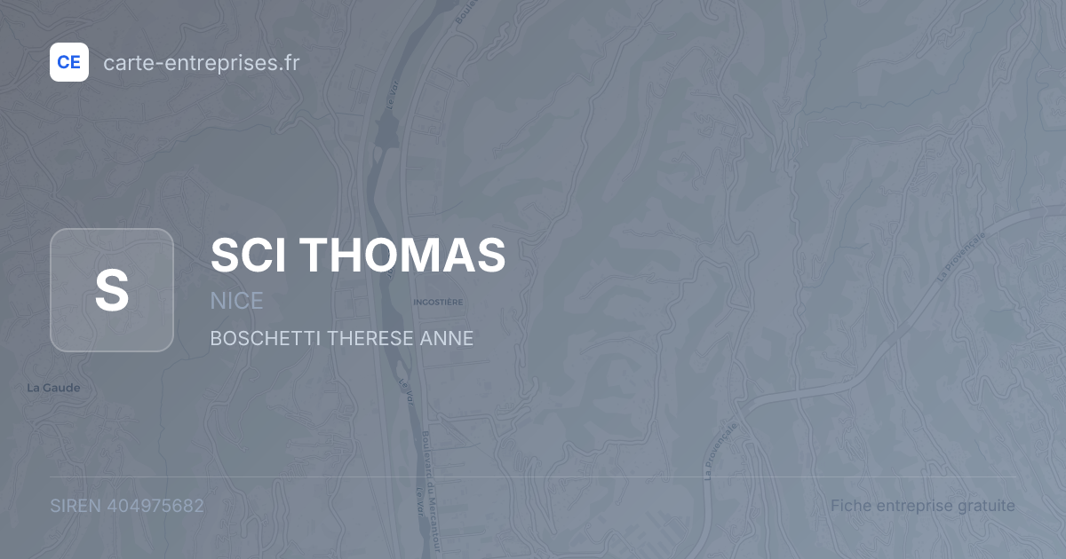 SCI THOMAS — 404975682 — fiche entreprise