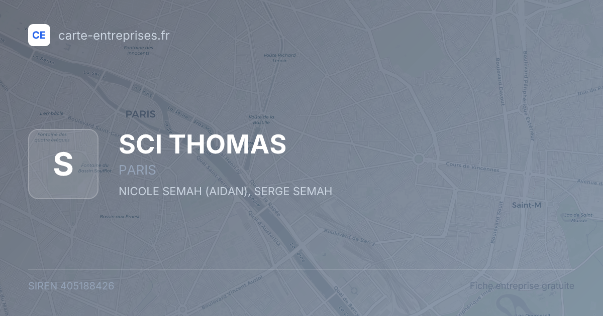 SCI THOMAS — 405188426 — fiche entreprise