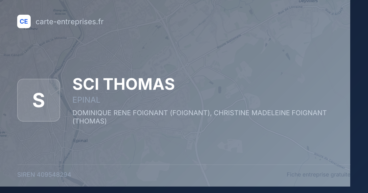 SCI THOMAS — 409548294 — fiche entreprise