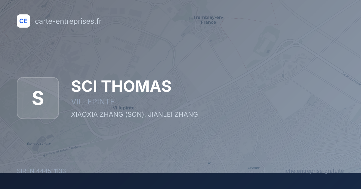 SCI THOMAS — 444511133 — fiche entreprise