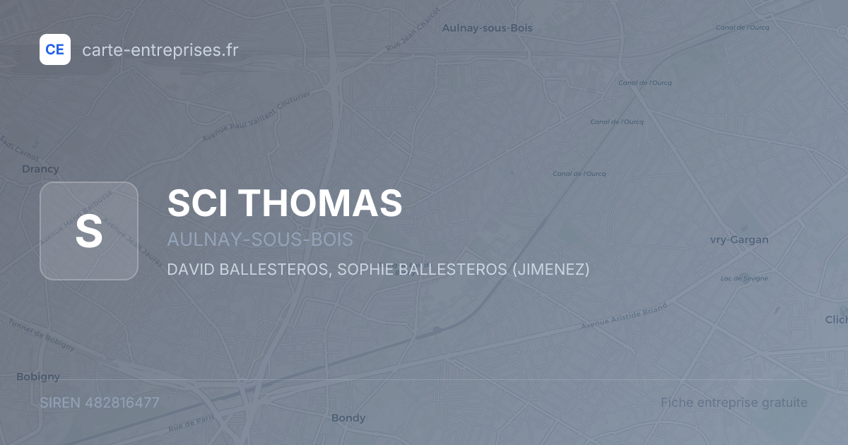 SCI THOMAS — 482816477 — fiche entreprise