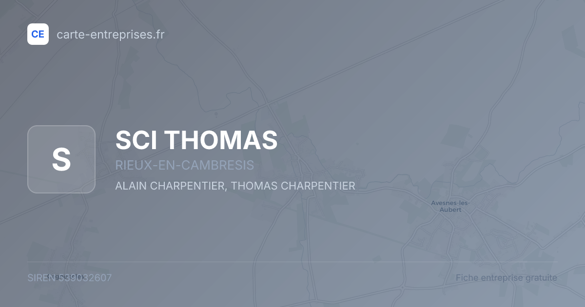 SCI THOMAS — 539032607 — fiche entreprise