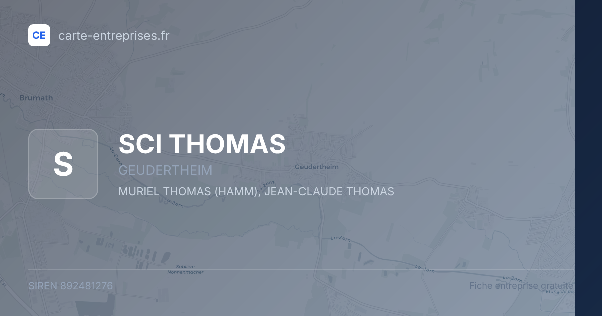 SCI THOMAS — 892481276 — fiche entreprise