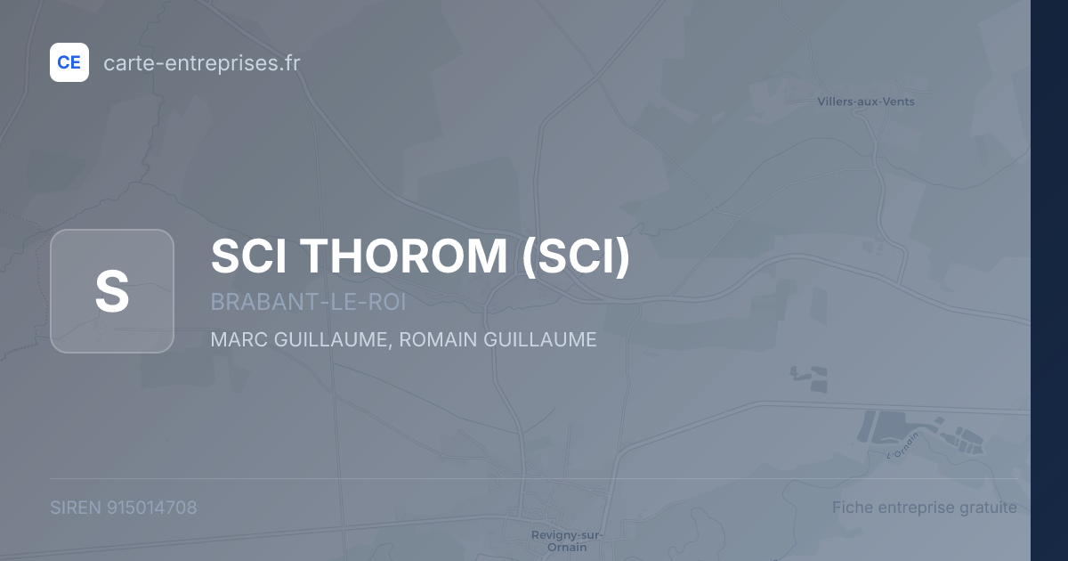 SCI THOROM (SCI) — 915014708 — fiche entreprise
