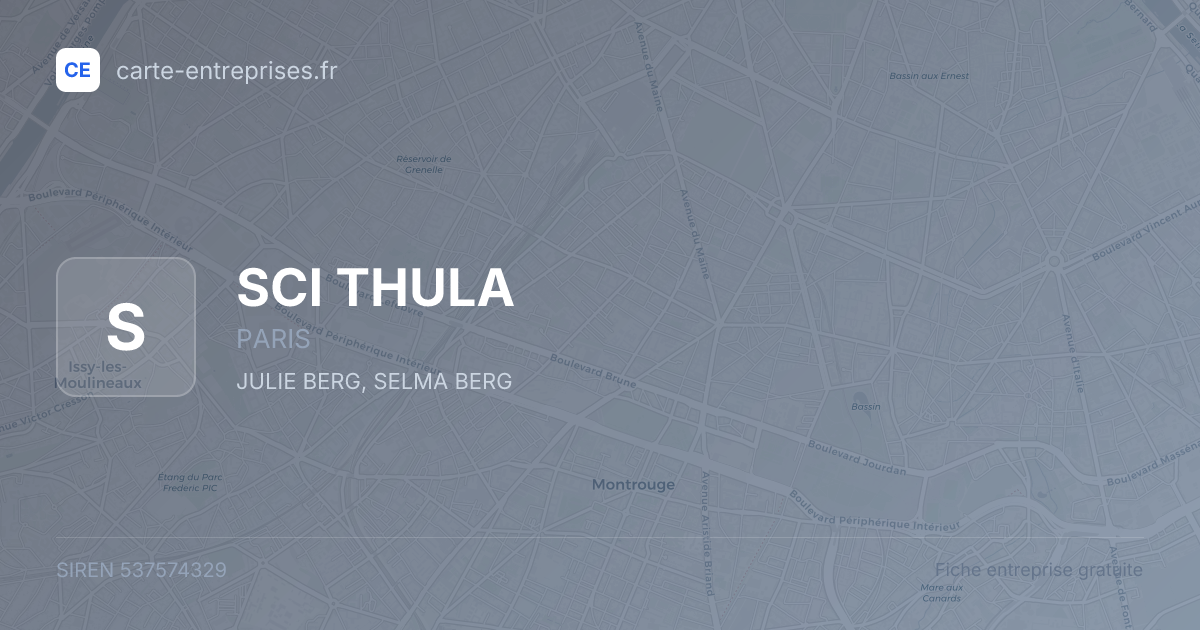 SCI THULA — 537574329 — fiche entreprise