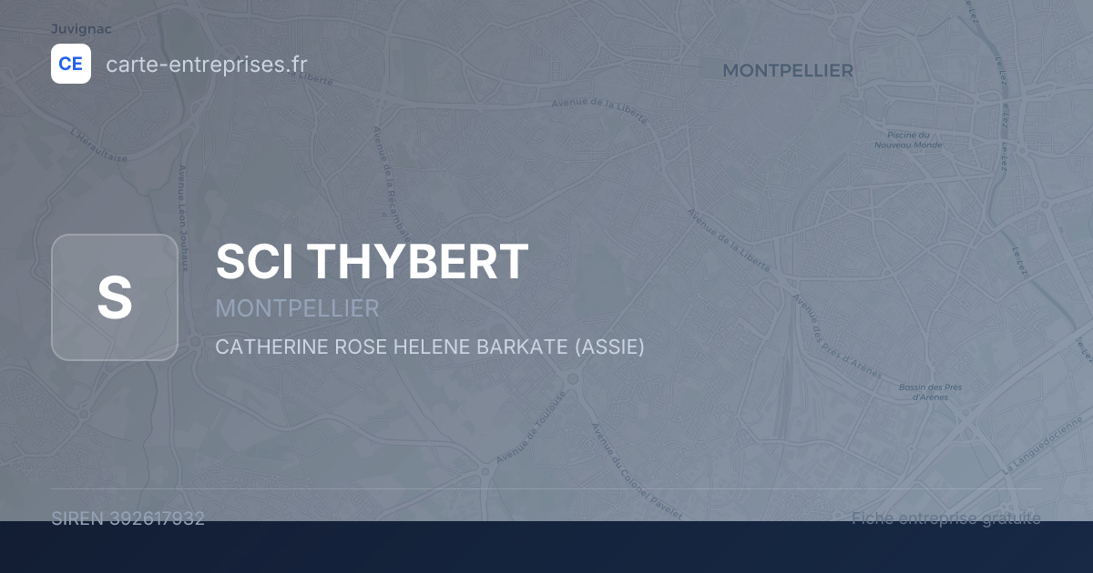 SCI THYBERT — 392617932 — fiche entreprise