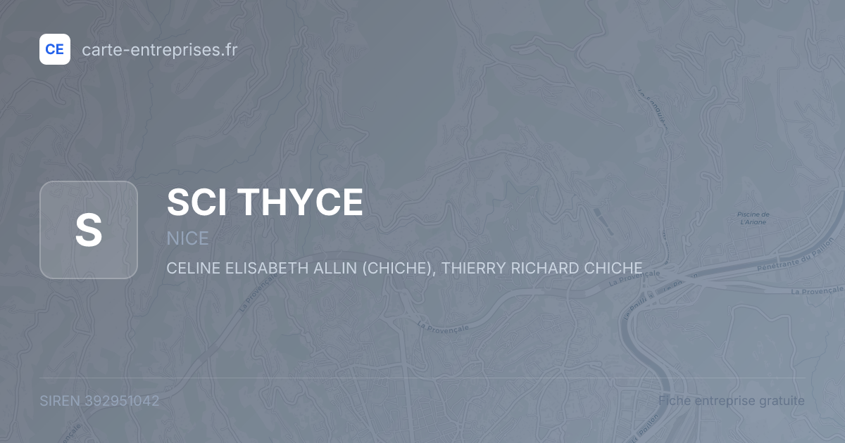 SCI THYCE — 392951042 — fiche entreprise