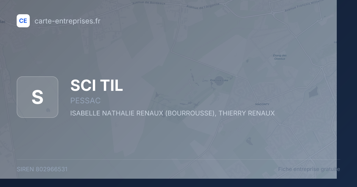 SCI TIL — 802966531 — fiche entreprise