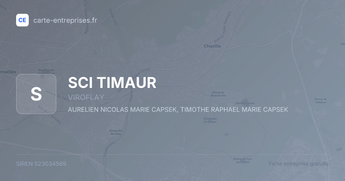 SCI TIMAUR — 523034569 — fiche entreprise