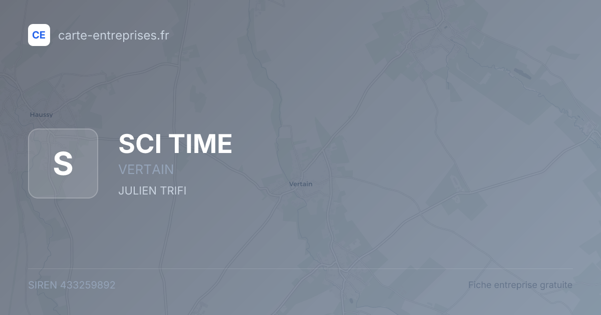 SCI TIME — 433259892 — fiche entreprise