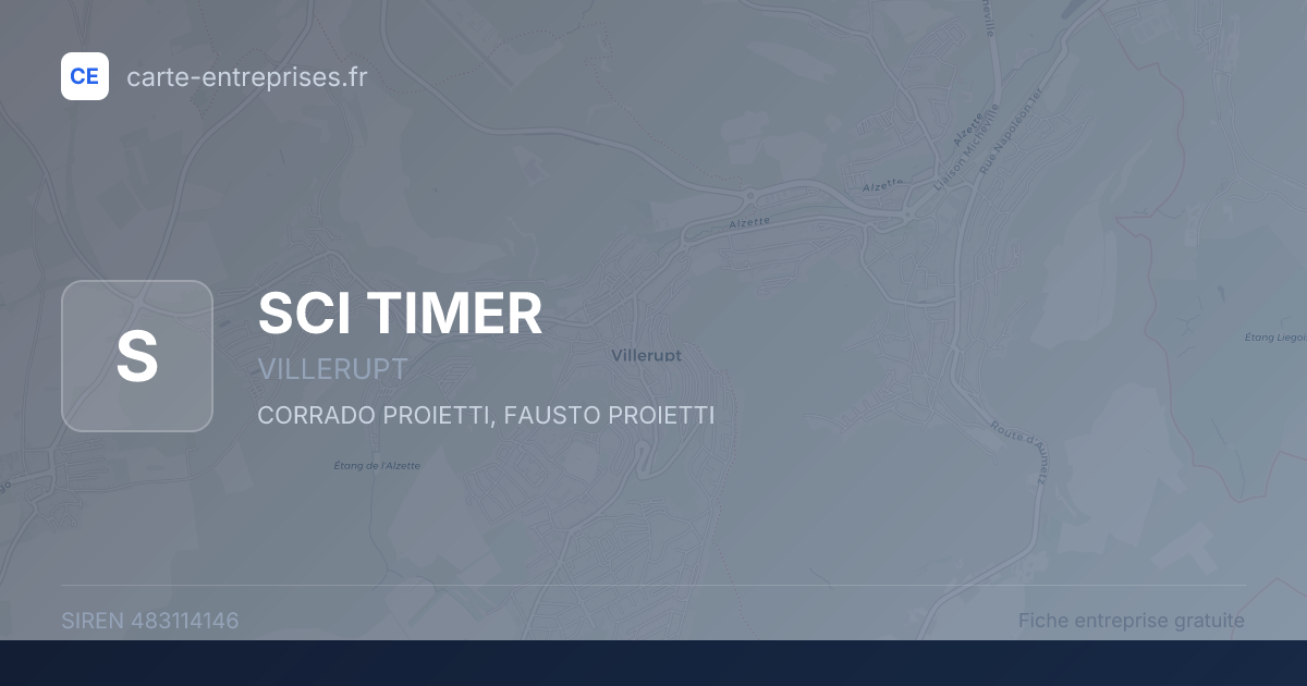 SCI TIMER — 483114146 — fiche entreprise