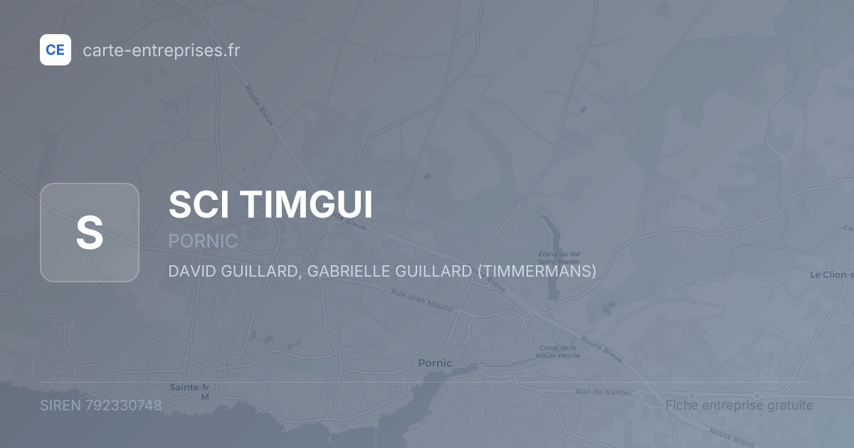 SCI TIMGUI — 792330748 — fiche entreprise